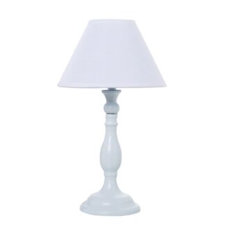 Lámpara Sobremesa Metal Blanco+92268, 1xe14 Max40w No Inclui Ø20x35cm, Base:ø11x26cm