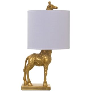 Lámpara Sobremesa Resina Jirafa Dorado,1xe27,max40w No Incl 23x20x42cm, Base:14x8x23cm