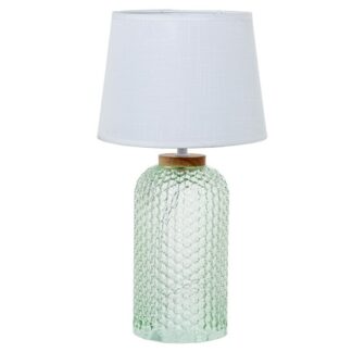 Lámpara Sobremesa Vidrio Verde Ø25x47,5cm Tulipa:ø25cm