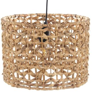 Lámpara Techo Metal/mimbre +91197, 1xe27 Max40w No Incluida Ø31x21cm, Cable:80cm