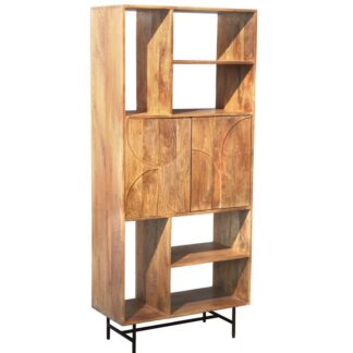 Librería Madera Mango C/2 Puertas 80x38x135cm