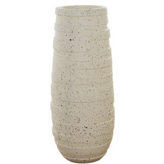 Macetero 100cm Fibra De Vidrio Crema Efecto Piedra Ø40x100cm Hueco:ø26x23cm