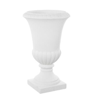 Macetero C/pie 61cm Fibra De Vidrio Crudo Rugoso 36x36x61cm Hueco:ø27x24cm