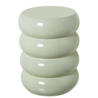 Mesa Auxiliar Fibra De Vidrio Verde Brillo 35x35x46cm