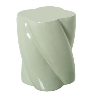 Mesa Auxiliar Fibra De Vidrio Verde Brillo 36x36x40cm