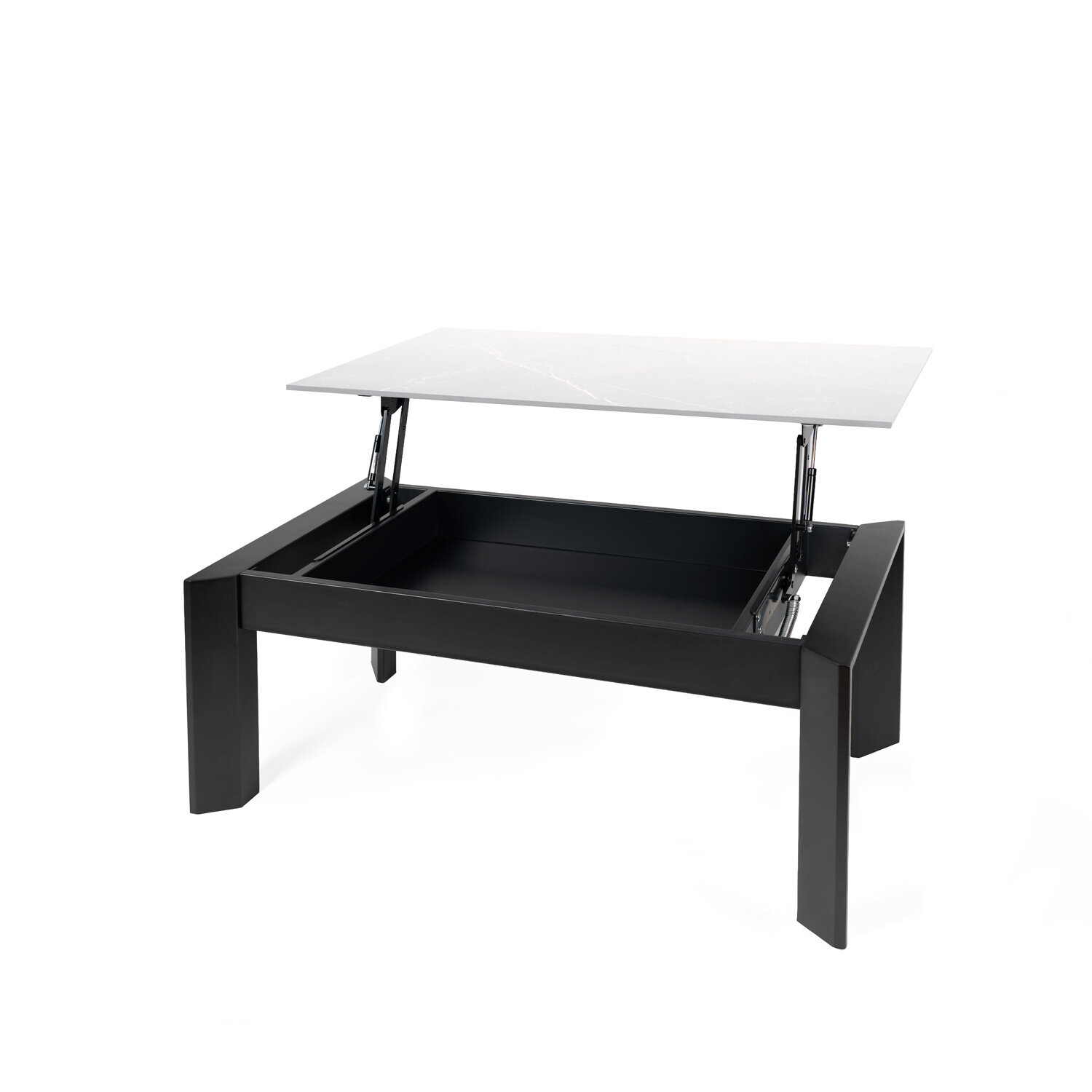 Mesa centro elevable OLIVER blanco/negro - Image 4