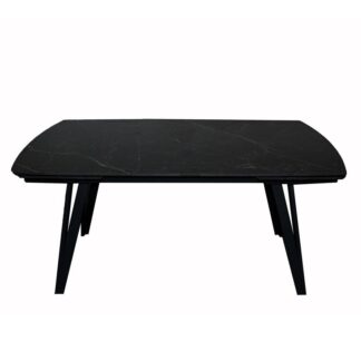 Mesa Comedor Extensible Piedra Sinterizada C/patas Metal 160-240x90x75cm