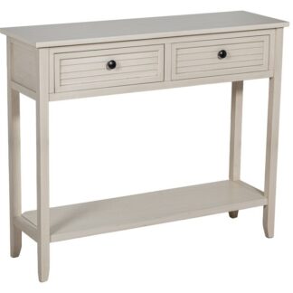 Mesa Entrada Madera 2 Cajones Beige 90x28x75cm