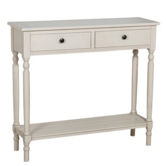 Mesa Entrada Madera 2 Cajones Beige 90x28x81cm