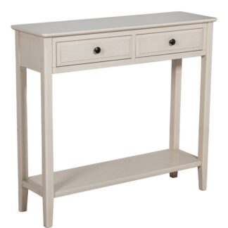 Mesa Entrada Madera 2 Cajones Beige 90x28x81cm