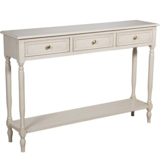 Mesa Entrada Madera 3 Cajones Beige 120x28x81cm, Mdf+pino