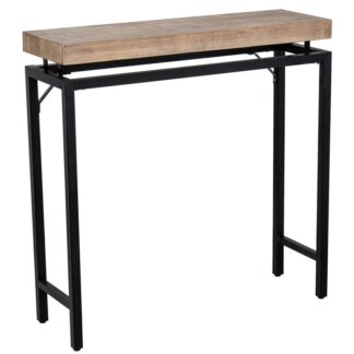 Mesa Entrada Madera C/patas Metal 80x25x80cm
