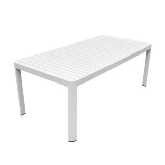 Mesa Extensible Aluminio Blanco 157/240x90x75cm