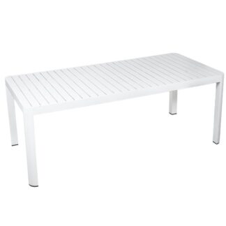 Mesa Extensible Aluminio Blanco 200/300x100x75cm