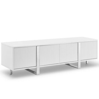 Mesa Tv Madera Blanco C/4 Puertas +91232 180x45x55cm
