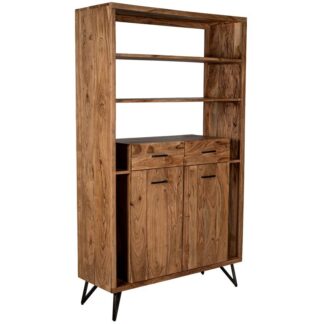 Mueble Entrada Madera Acacia C/2 Cajones+2 Puertas 195x115x40 Cm.