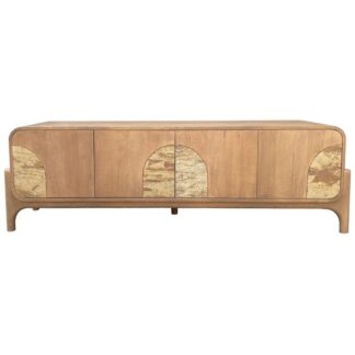 Mueble Tv Madera Mango C/piedra C/4 Puertas 160x40x50cm