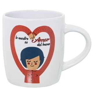 Mug Cerámica Decorado Amor Chica Ø8x12x9,5cm, 375ml