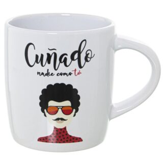 Mug Cerámica Decorado Cuñado Ø8x12x9,5cm, 375ml