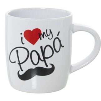 Mug Cerámica Decorado I Love My Papá Ø8x12x9,5cm, 375ml