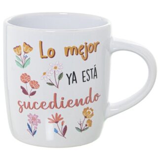 Mug Cerámica Decorado Lo Mejor... Ø8x12x9,5cm, 375ml