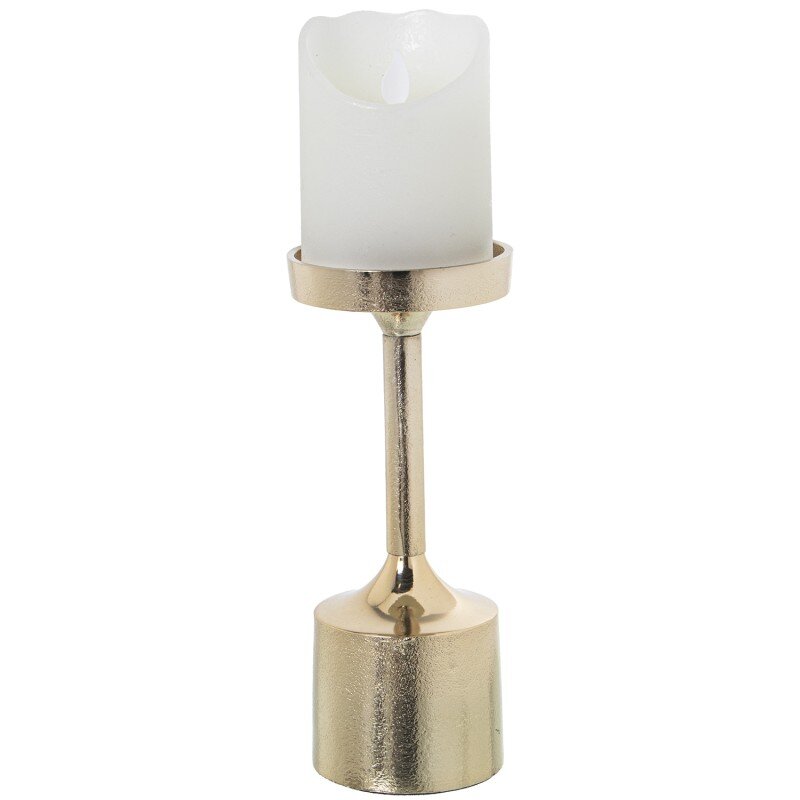 Palmatoria Aluminio Dorado Ø9x21cm, Para Velas Ø8cm - Image 2