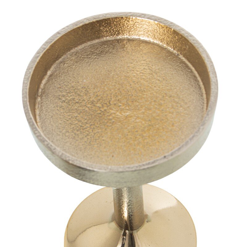 Palmatoria Aluminio Dorado Ø9x21cm, Para Velas Ø8cm - Image 4