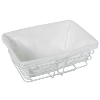 Panera Metal/tela Metal Blanco 25x17x11cm