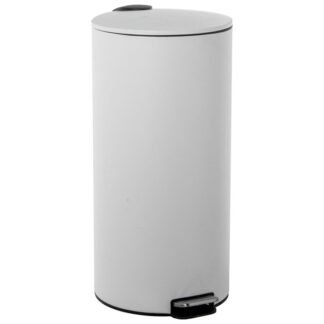 Papelera Acero Inoxidable 27l. C/pedal Blanca Ø29x62cm