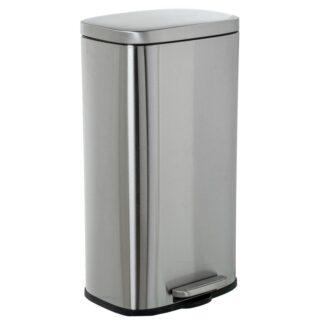 Papelera Acero Inoxidable 30l. C/pedal Acero Mate 34x30x64cm