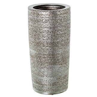 Paragüero Cerámica Plata Rugoso Ø25x50cm