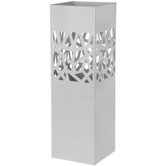 Paragüero Metal Blanco Cuadrado 15,5x15,5x49cm