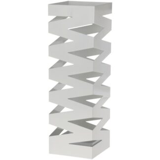 Paragüero Metal Blanco Cuadrado 15,5x15,5x49cm