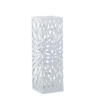 Paragüero Metal Cuadrado Blanco 15,5x15,5x49cm