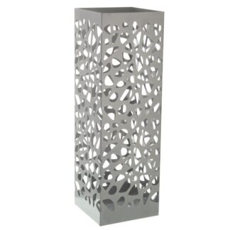 Paragüero Metal Cuadrado Gris 15,5x15,5x49cm