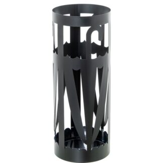 Paraguero Metal Redondo Negro Paraguas 19x19x49 Cm.