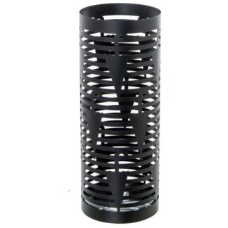 Paraguero Metal Redondo Negro Paraguas 19x19x49 Cm.