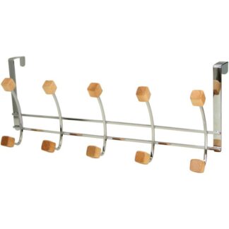 Percha Puerta 5 Ganchos Cromada 49x20 Cm 49x20cm