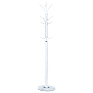 Perchero Metal Blanco Base Marmol 37x37x175cm
