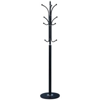 Perchero Metal Negro Base Marmol 37x37x175cm