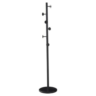 Perchero Metal Negro Base Marmol 37x37x175cm