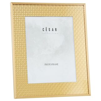 Portafotos 20x25cm Cristal C/borde Metal Dorado Ext:28x33cm