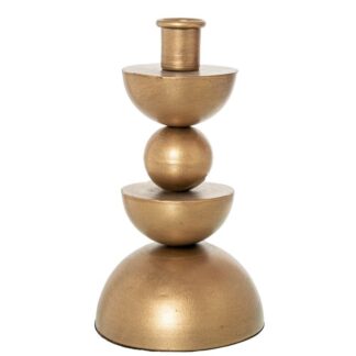 Portavelas Metal Dorado Ø10x19cm