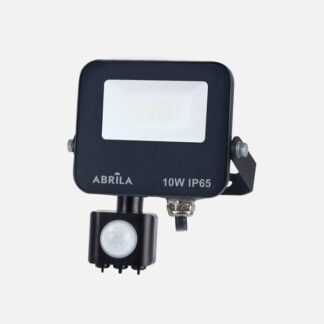 Proyector C/sensor Boiro 10w 6500k Negro 1000l Led   Smd Ip65 Orientable 15x11x6cm