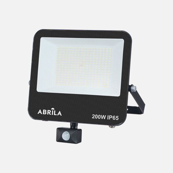 Proyector C/sensor Boiro 200w 6500k Negro 20000lm Led Smd Ip65 Orientable 32x29x6,5cm
