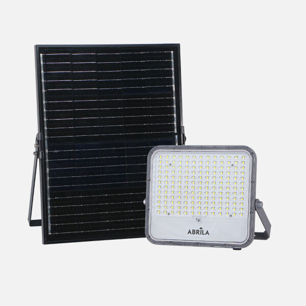 Proyector Solar Ferrol 200w 6500k Gris 2900lm Ip65 Cable 2m C/mando (24,5x27,5x5)(39x37,5x1,7)cm
