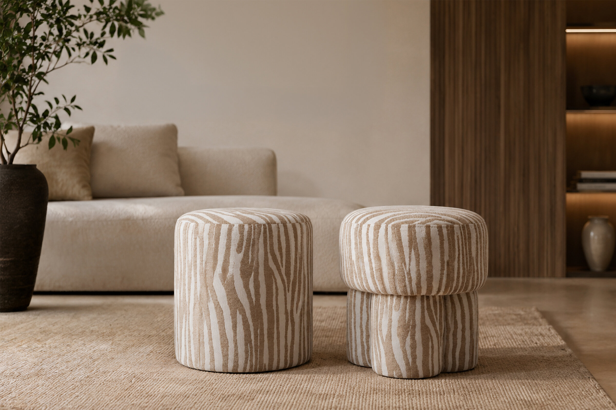 Puff DENNIS beige