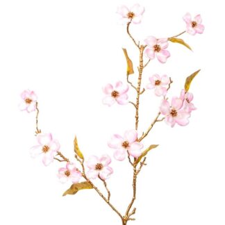 Rama Dorada C/flores Rosa 87cm