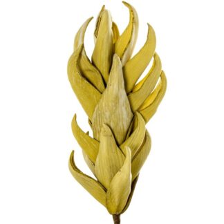 Rama Hojas Artificiales Amarilla Espuma Eva Y Papel 65cm