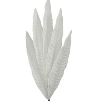 Rama Hojas Artificiales Blanca Espuma Eva Y Papel Ø7x80cm